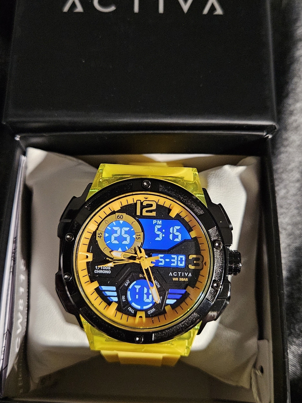 ACTIVA X Invicta Yellow and Black Sport Watch ACW8118-001